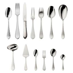 Robbe & Berking, Martelé cutlery, sterling silver, Martele 69-piece set
