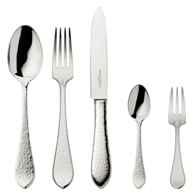 Robbe & Berking, Martelé cutlery, sterling silver, Martele 5-piece place setting