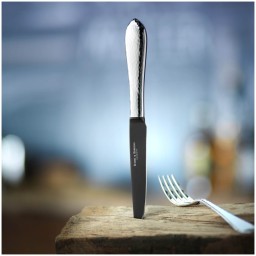 Robbe & Berking, Martelé cutlery, sterling silver, Steak knife frozen black