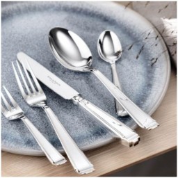 Robbe & Berking, Art Deco cutlery, Silver plated, 24-piece set