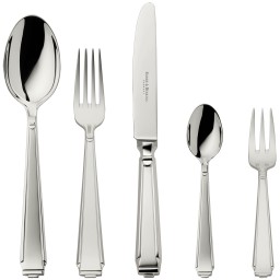 Robbe & Berking, Art Deco cutlery, Silver plated, 30-piece set