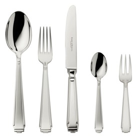 Robbe & Berking, Art Deco cutlery, Silver plated, 30-piece set