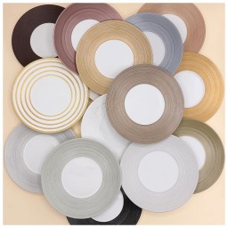 J.L Coquet, Hémisphère Grey Metallic, Pasta plate, medium