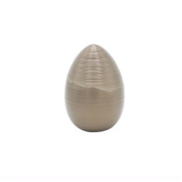 J.L Coquet, Hémisphère Grey Metallic, Porcelain egg small