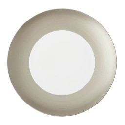 J.L Coquet, Hémisphère Grey Metallic, Flat dish medium
