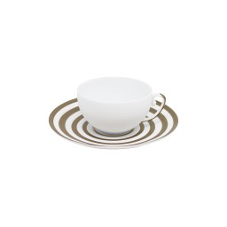 J.L Coquet, Hémisphère Grey Metallic, Tea saucer
