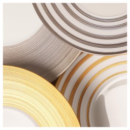 J.L Coquet, Hémisphère Grey Metallic, Tea saucer