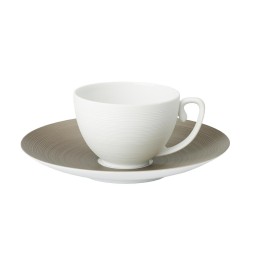 J.L Coquet, Hémisphère Grey Metallic, Cappucino saucer