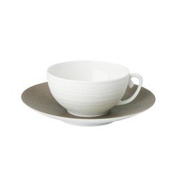 J.L Coquet, Hémisphère Grey Metallic, Breakfast saucer