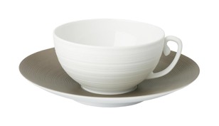 J.L Coquet, Hémisphère Grey Metallic, Breakfast saucer