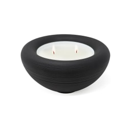 J.L Coquet, Hémisphère Black Bakelite, Bubble candle jar "orange tree" scent