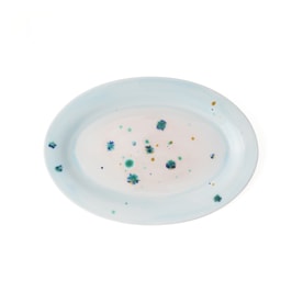 Coralla Maiuri, Winter, Oval platter with rim