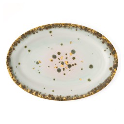 Coralla Maiuri, Michelangelo, Oval platter with rim, medium