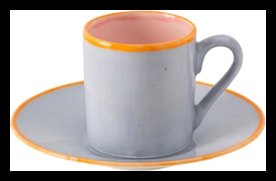 Coralla Maiuri, Gray, Espresso cup and saucer, straight