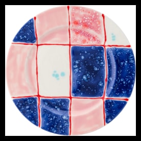 Coralla Maiuri, Tartan, Dinner plate with rim