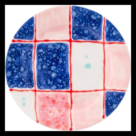 Coralla Maiuri, Tartan, Dessert plate with rim