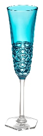Cristallerie de Montbronn, Rome, Champagne flute, azure