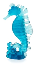 Daum, Maya sculptures, Small Blue Seahorse