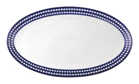 L'Objet, Perlée bleu, Oval platter, large