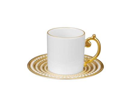L'Objet, Perlée gold, Espresso cup and saucer
