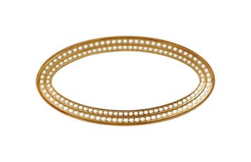 L'Objet, Perlée gold, Oval platter, small