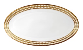 L'Objet, Perlée gold, Oval platter, large