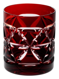 Cristallerie de Montbronn, Rome, Old fashion tumbler, dark red