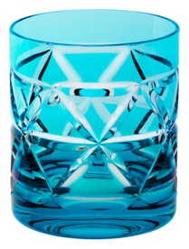 Cristallerie de Montbronn, Rome, Old fashion tumbler, azure