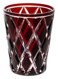 Cristallerie de Montbronn, Harlequin, Tumbler, dark red