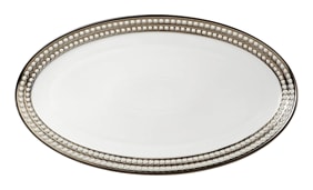 L'Objet, Perlée platinum, Oval platter, large