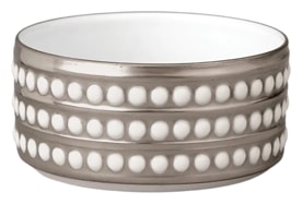 L'Objet, Perlée platinum, Deep bowl, small