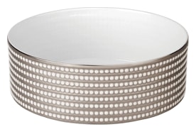 L'Objet, Perlée platinum, Deep bowl, large