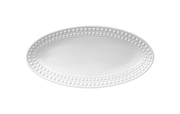 L'Objet, Perlée white, Oval platter, small