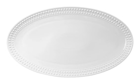 L'Objet, Perlée white, Oval platter, large