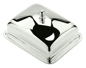 Schiavon, Essentia table accessories, silver plated, Rectangular butter dish