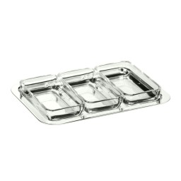Schiavon, Essentia table accessories, silver plated, Rectangular hors d'oeuvre server