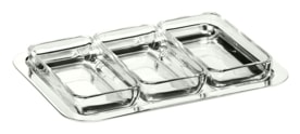 Schiavon, Essentia table accessories, silver plated, Rectangular hors d'oeuvre server