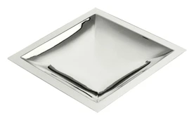 Schiavon, Essentia table accessories, silver plated, Edged square centerpiece