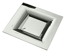 Schiavon, Essentia table accessories, silver plated, Square cake dish