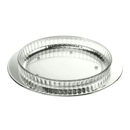 Schiavon, Essentia table accessories, silver plated, Round cake plate with pyrex
