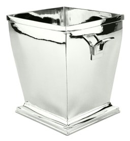 Schiavon, Essentia bar accessories, silver plated, Square champagne bucket with base