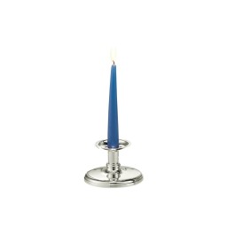 Schiavon, Essentia сandleholders and vases, silver plated, Single-stem candleholder with candle support