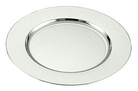 Schiavon, Essentia plates and bowls, silver plated, Round plate