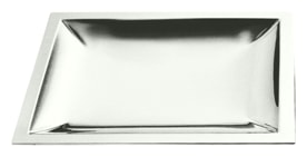 Schiavon, Essentia plates and bowls, silver plated, Edged rectangular bowl