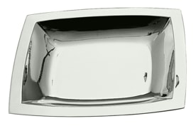 Schiavon, Essentia plates and bowls, silver plated, Contour-edged bread/fruit bowl