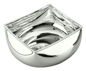 Schiavon, Essentia plates and bowls, silver plated, Square napoleon bowl