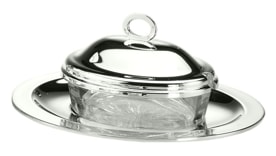 Schiavon, Essentia table accessories, silver plated, Oval grated cheese bowl