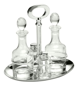 Schiavon, Essentia table accessories, silver plated, Oval cruet