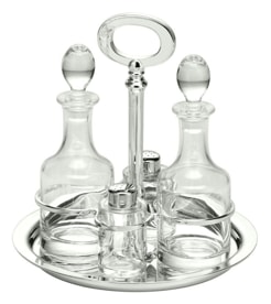 Schiavon, Essentia table accessories, silver plated, Round cruet