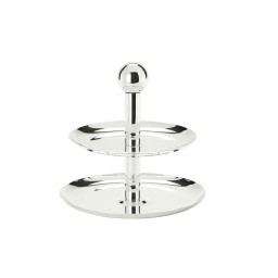 Schiavon, Essentia table accessories, silver plated, Two-level pastry stand